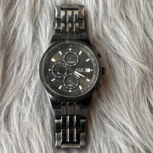 RELIC WRIST WATCH CHRONOGRAPH STOPWATCH WATER RESISTANT MEN'S ZR66004